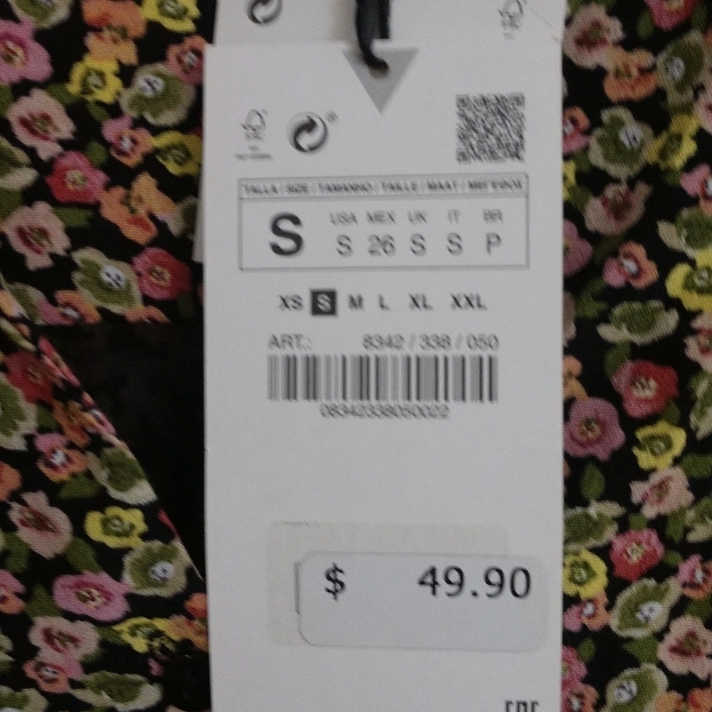 ZARA Multi Color Floral Printed Dress - Picture 9 of 11